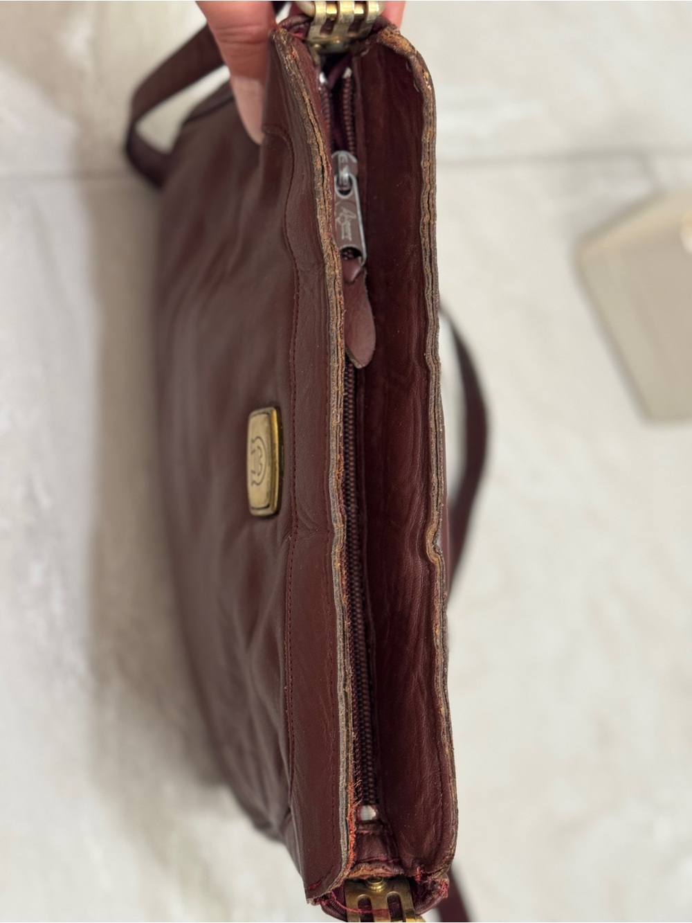 Etienne Aigner Vintage Oxblood Burgundy Shoulder Bag - Picture 8 of 12